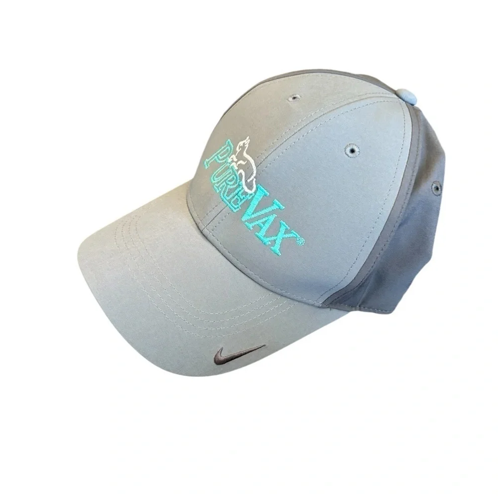 Nike Hat Adult Unisex OSFM Gray Legacy91 Pure Vax Dri-Fit Strapback Golf Cap